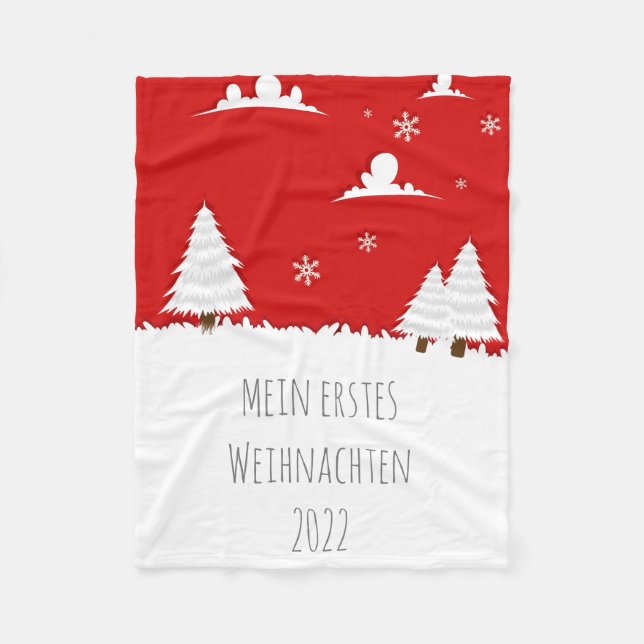 Manta Polar Baby Kuscheldecke Erstes Weihnachten Fleecedecke (Anverso)