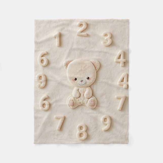 Manta Polar Baby Monthly Milestone Blanket (Anverso)
