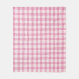 Manta Polar Baby Pink Gingham
