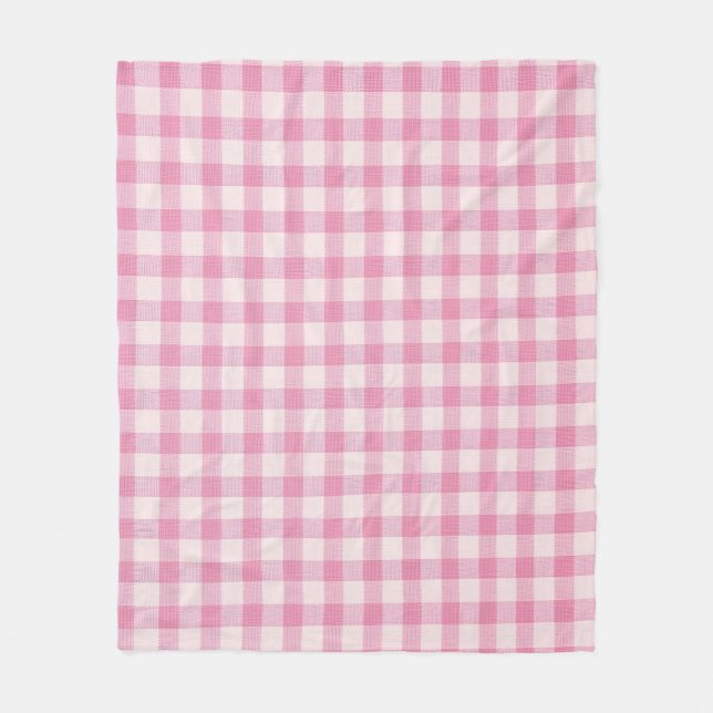 Manta Polar Baby Pink Gingham (Anverso)