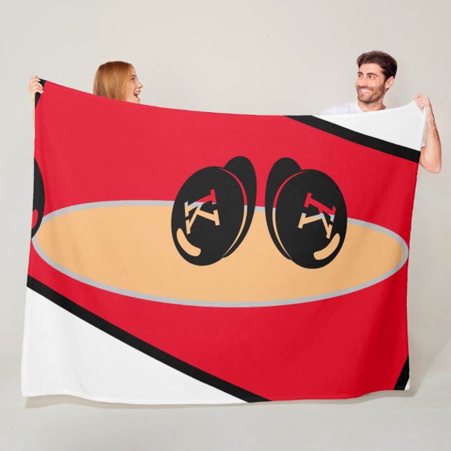 Manta Polar Baby RoomCUTE_RED_WHITE_BLACK_ RMDESIGNFLO55 (In situ)