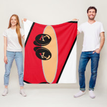 Baby RoomCUTE_RED_WHITE_BLACK_ RMDESIGNFLO55 Fleec