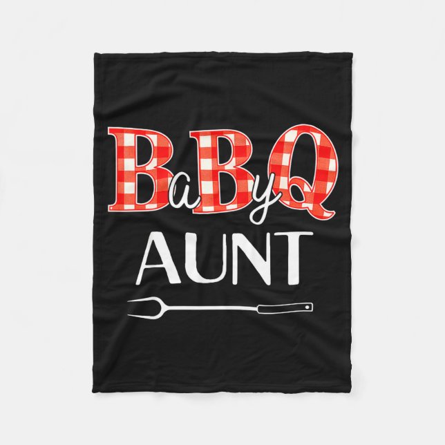 Manta Polar Baby Shower Aunt Bbq Party Cute Matching Family  (Anverso)