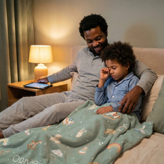 Manta Polar Baby Shower Boho Otoño