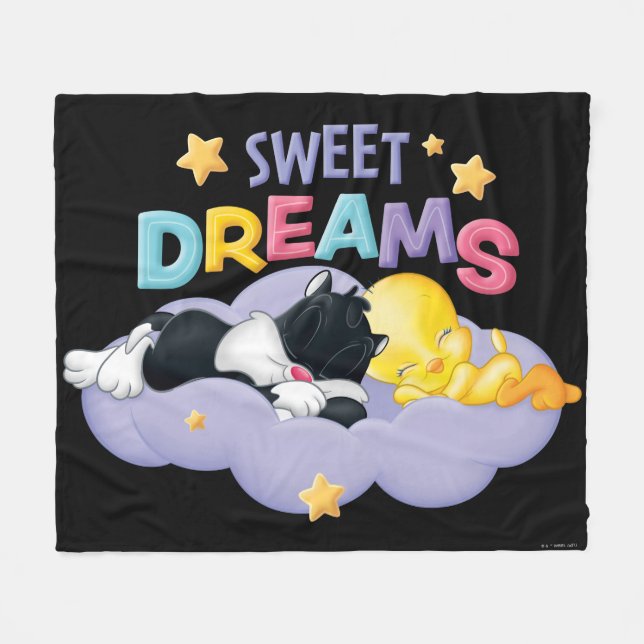 Manta Polar Baby SYLVESTER™ y TWEETET™ | Sueños dulces (Frente (Horizontal))