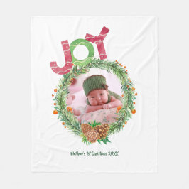 Manta Polar Babys 1Navidades Regalos FOTO Wreath Keepsake