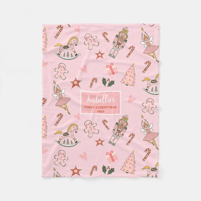 Manta Polar Babys First Christmas Nutcracker (Anverso)