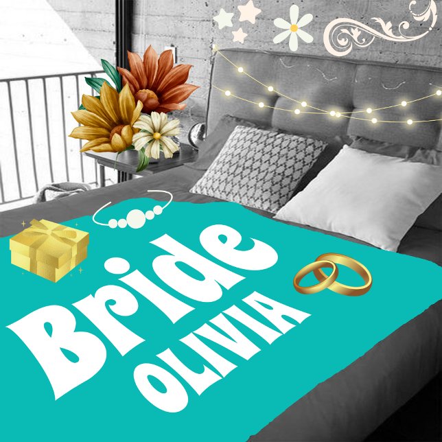 Manta Polar Bachelorette de novia personalizada (Subido por el creador)
