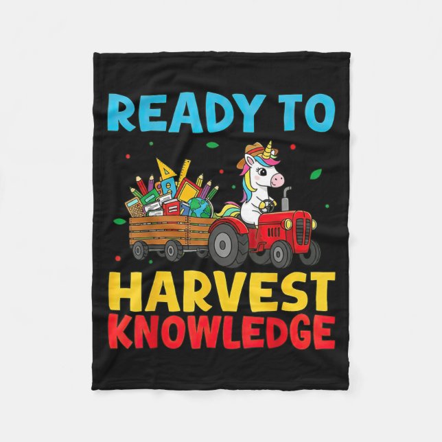 Manta Polar Back To School Unicorn Farming Tractor Farmer Kids (Anverso)