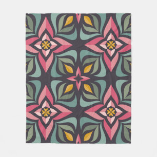 Manta Polar Background design - flowers and leaves. Nature orn