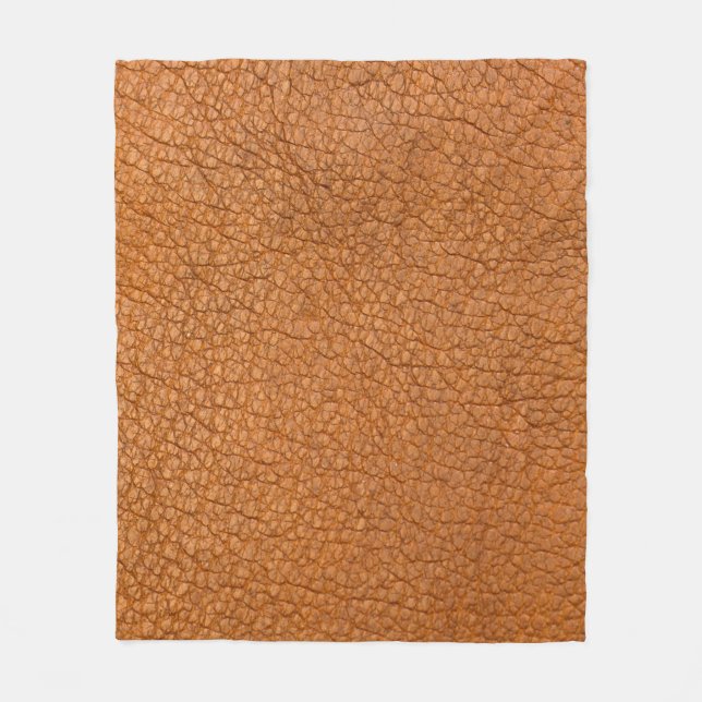 Manta Polar Background leather brown close up (Anverso)