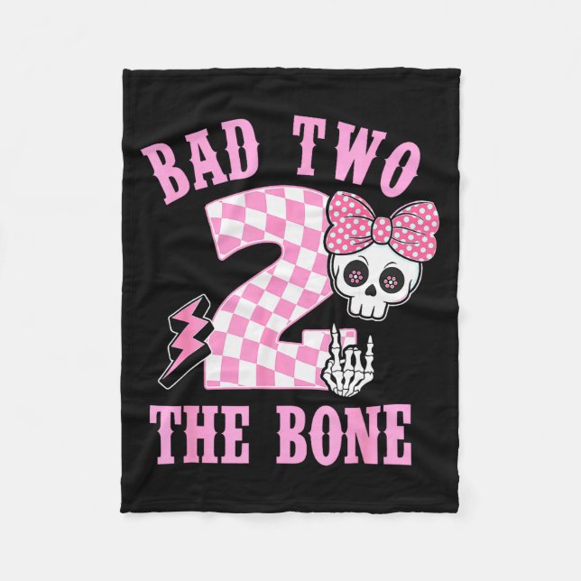 Manta Polar Bad Two The Bone Birthday 2 Years Old Nk Checkered (Anverso)