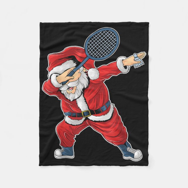 Manta Polar Badminton Christmas Dabbing Santa Claus With Shutt (Anverso)