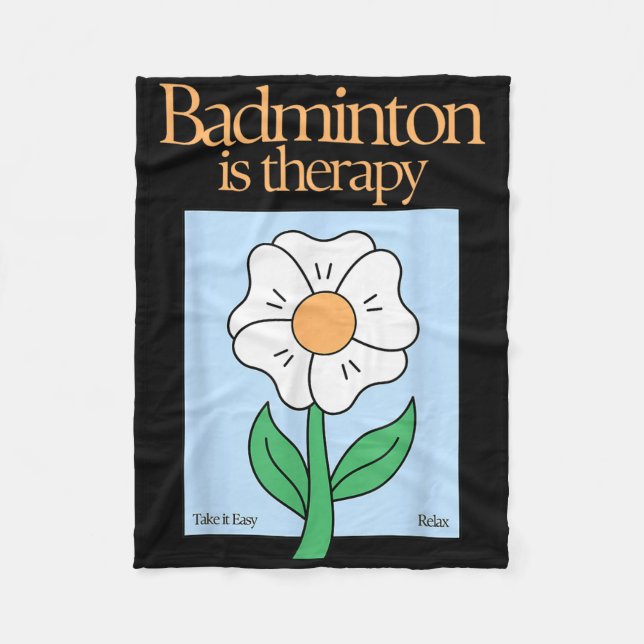Manta Polar Badminton es Terapia Racket Stress Relief Mi (Anverso)