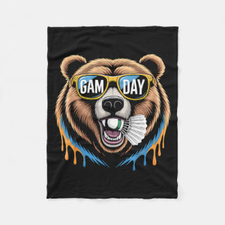 Manta Polar Badminton Game Day Bear Funny Badminton Lover Boys