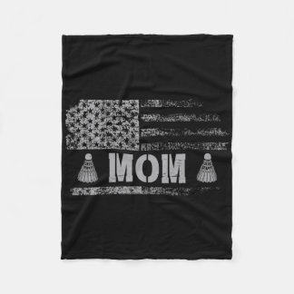Manta Polar Badminton Mom Estadounidense Bandera Equipo Badmin