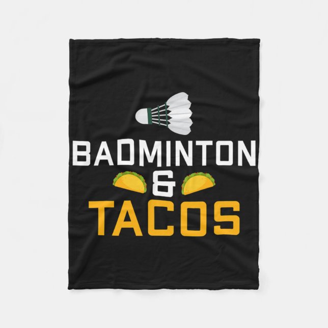 Manta Polar Badminton Y Tacos Lover Badminton (Anverso)