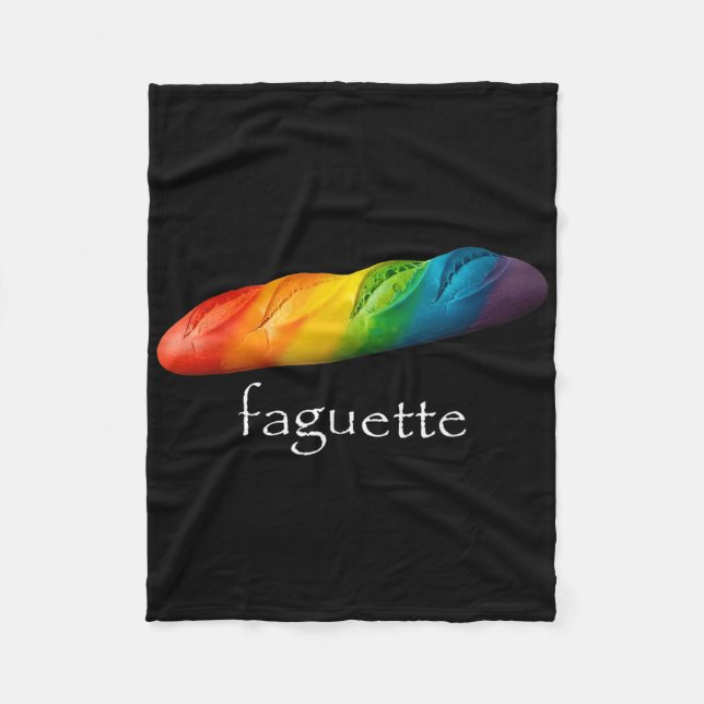 Manta Polar Baguette Divertida Arcoíris Faguette Mes del Orgul (Anverso)