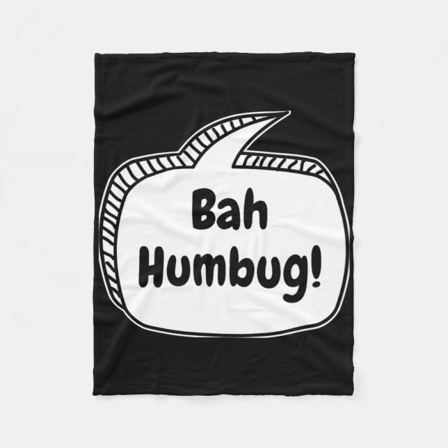 Manta Polar Bah Humbug Speech Bubble T Shirt  (Anverso)