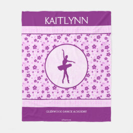 Manta Polar Bailarín de ballet personalizado Purple Heart