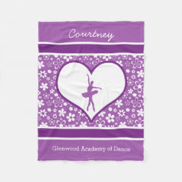 Manta Polar Bailarín de ballet púrpura personalizado del