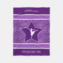 Manta Polar Bailarín en la impresión púrpura del guepardo con