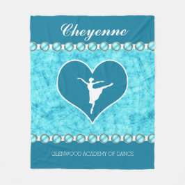 Manta Polar Bailarín hermoso de la turquesa con el monograma