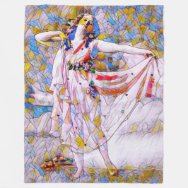 Manta Polar Bailarina de vidrio manchado con vestido flojo