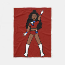 Bailarina Fleece Blanket Berry & Blue 2