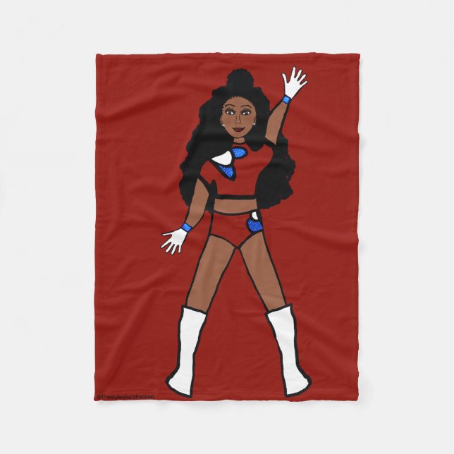 Manta Polar Bailarina Fleece Blanket Berry & Blue 2 (Anverso)