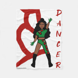 Manta Polar Bailarina Fleece Blanket Red & Green