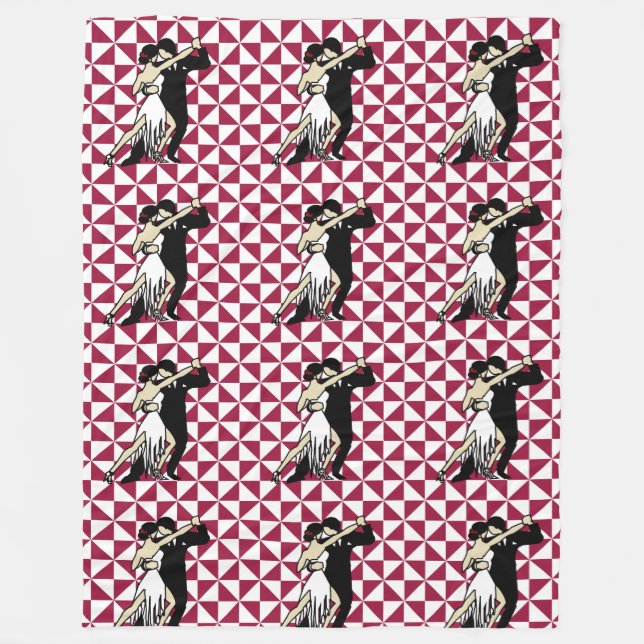 Manta Polar Bailarinas de tango (Anverso)