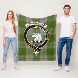 Manta Polar Bailarines de Tartán Plaid Verde de Vestir del Cla