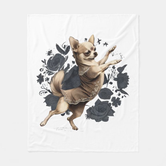 Manta Polar Baile bailando ballet de Chihuahua (Anverso)