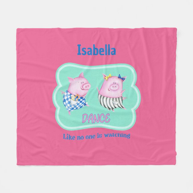 Manta Polar Baile como si nadie viera a Personalizados bailand (Frente (Horizontal))