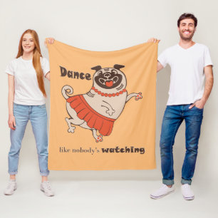 Manta Polar Baile como si nadie viera a Pug Chica