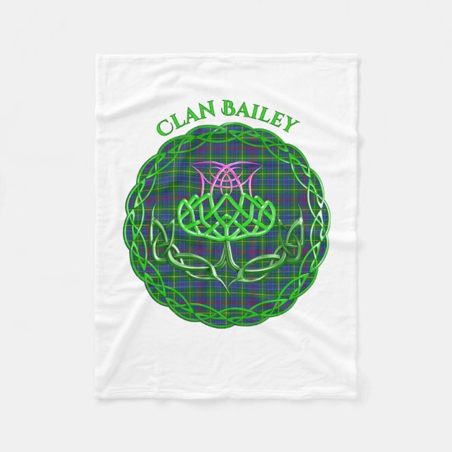 Manta Polar Bailey Scottish Tartan Celtic Thistle (Anverso)