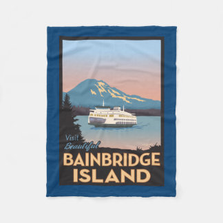 Manta Polar Bainbridge Island Arte Poster de estilo retro