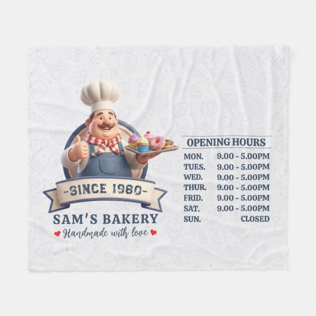 Manta Polar Bakery Store Pastry Chef Desserts Sweets Cake Shop (Frente (Horizontal))