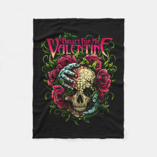 Manta Polar Bala Divertida Mis Rosas De Cráneo De San Valentín