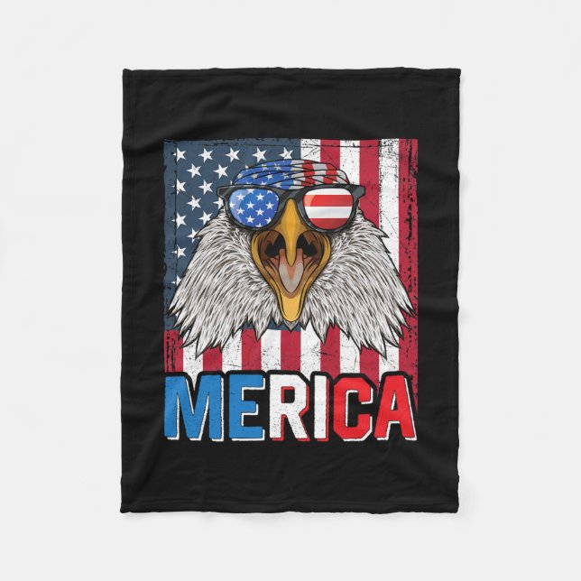 Manta Polar Bald Eagle Merica 4 de Julio (Anverso)