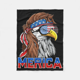 Manta Polar Bald Eagle Mullet Bandera Americana Patriótica 4