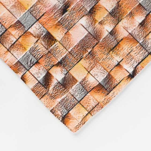 Manta Polar Baldosas de cerámica ástica naranja gris con defec (Esquina)