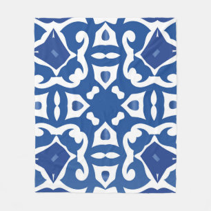 Manta Polar Baldosas de cerámica azulejo portugal. Viñeta sin 