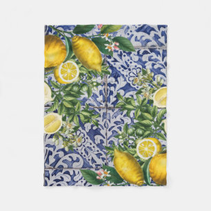 Manta Polar Baldosas portuguesas mediterráneas de verano