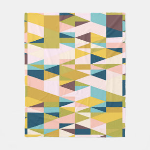 Manta Polar Baldosas triangulares coloridas, fondo vintage.