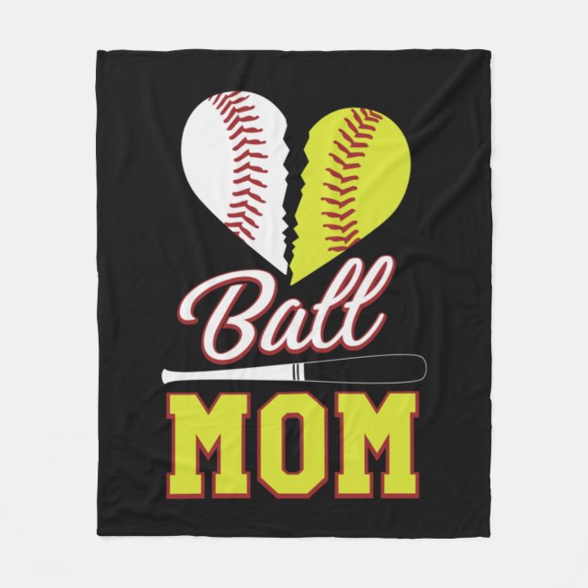 Manta Polar Ball Mom Baseball Sofball Mom (Anverso)