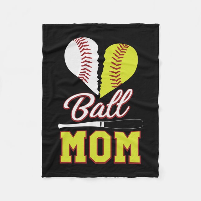 Manta Polar Ball Mom Baseball Softball Mom (Anverso)