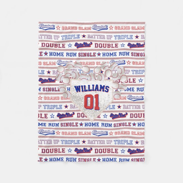 Manta Polar Ball Stitch - Béisbol (Anverso)