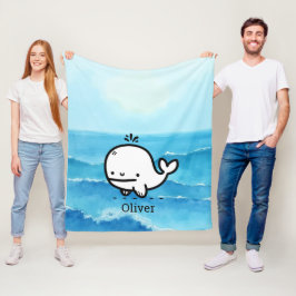 Manta Polar Ballena bebé adorable - Kawaii Sea Creature Line A